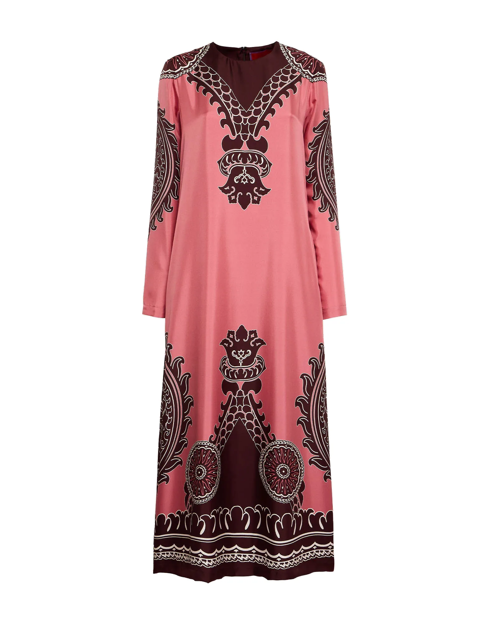 La DoubleJ Long Sleeve Swing Dress in Oltrarno Placée Pink - Dresses - Milanese Maximalist Fashion at Luxury Shoes La Double J Long Sleeve Swing Dress in Oltrarno Placée Pink