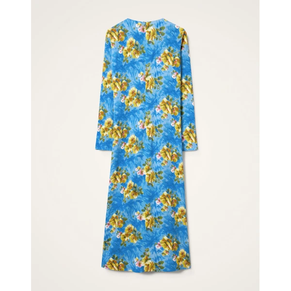 La Double J Long Sleeve Swing Dress in Riptide Light Blue, view 5