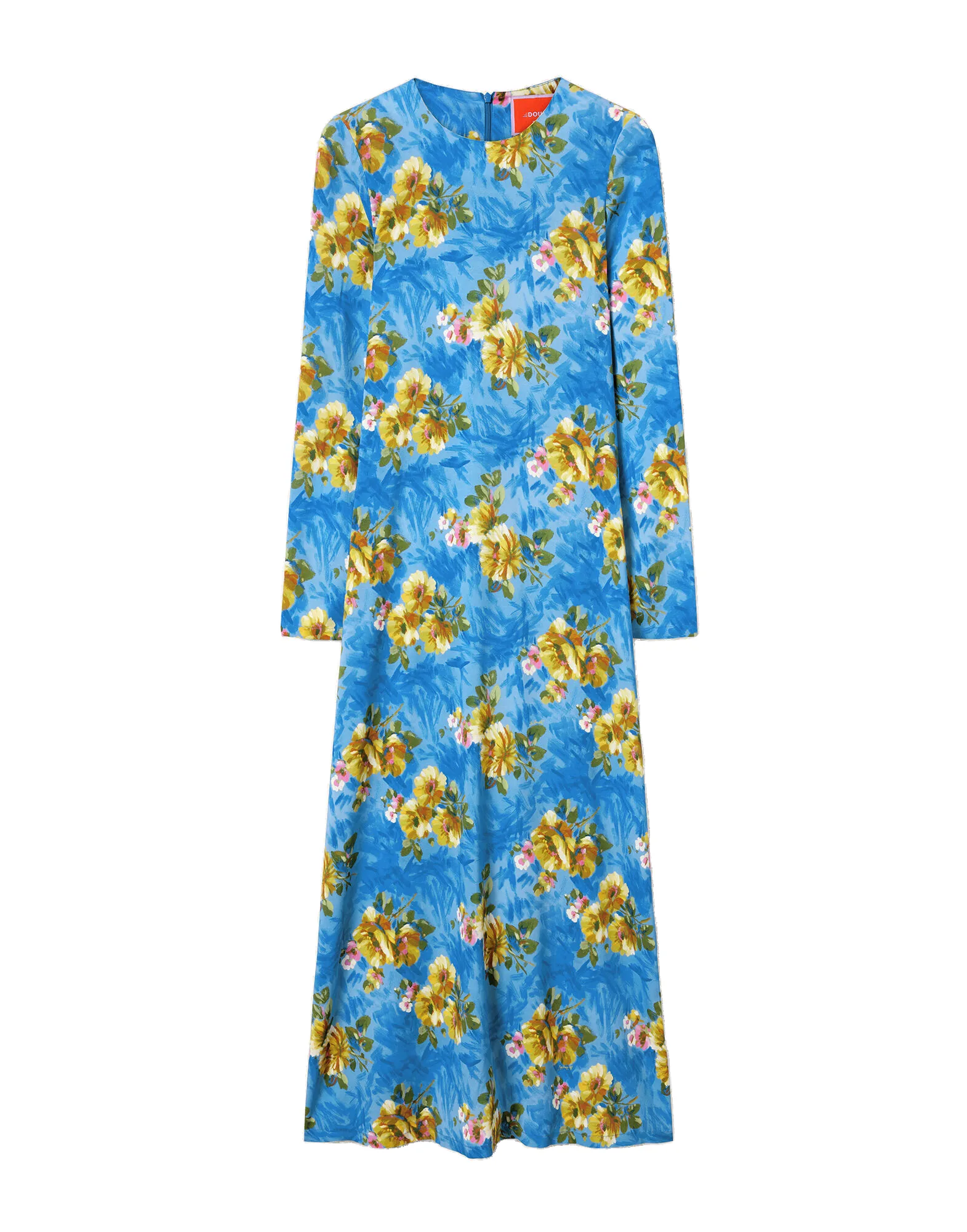La DoubleJ Long Sleeve Swing Dress in Riptide Light Blue - Dresses - Milanese Maximalist Fashion at Luxury Shoes La Double J Long Sleeve Swing Dress in Riptide Light Blue