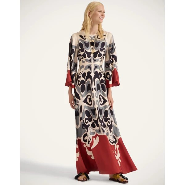 La Double J Long Sorella Dress in Phoenix Placée Ivory, view 2