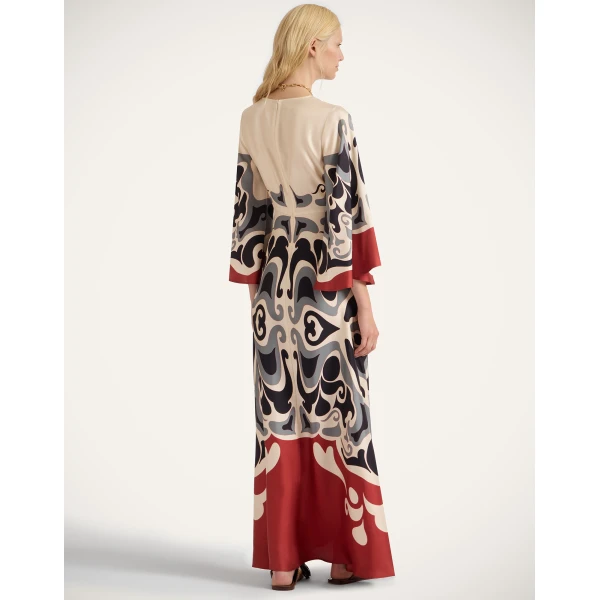 La Double J Long Sorella Dress in Phoenix Placée Ivory, view 3