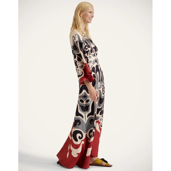 La Double J Long Sorella Dress in Phoenix Placée Ivory, view 4
