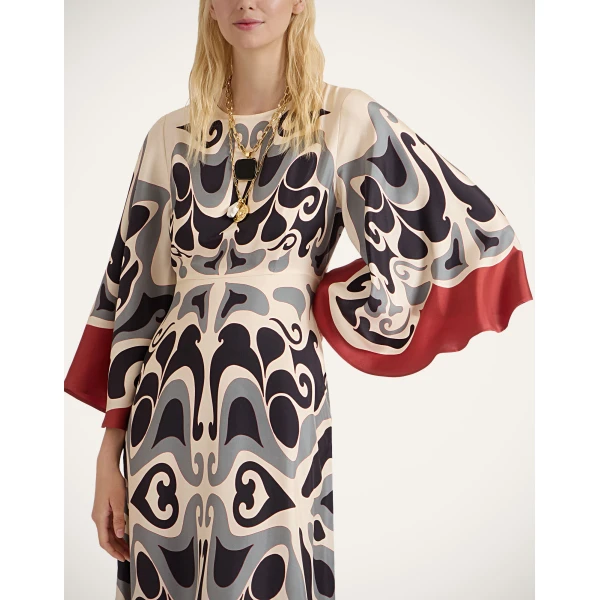 La Double J Long Sorella Dress in Phoenix Placée Ivory, view 5