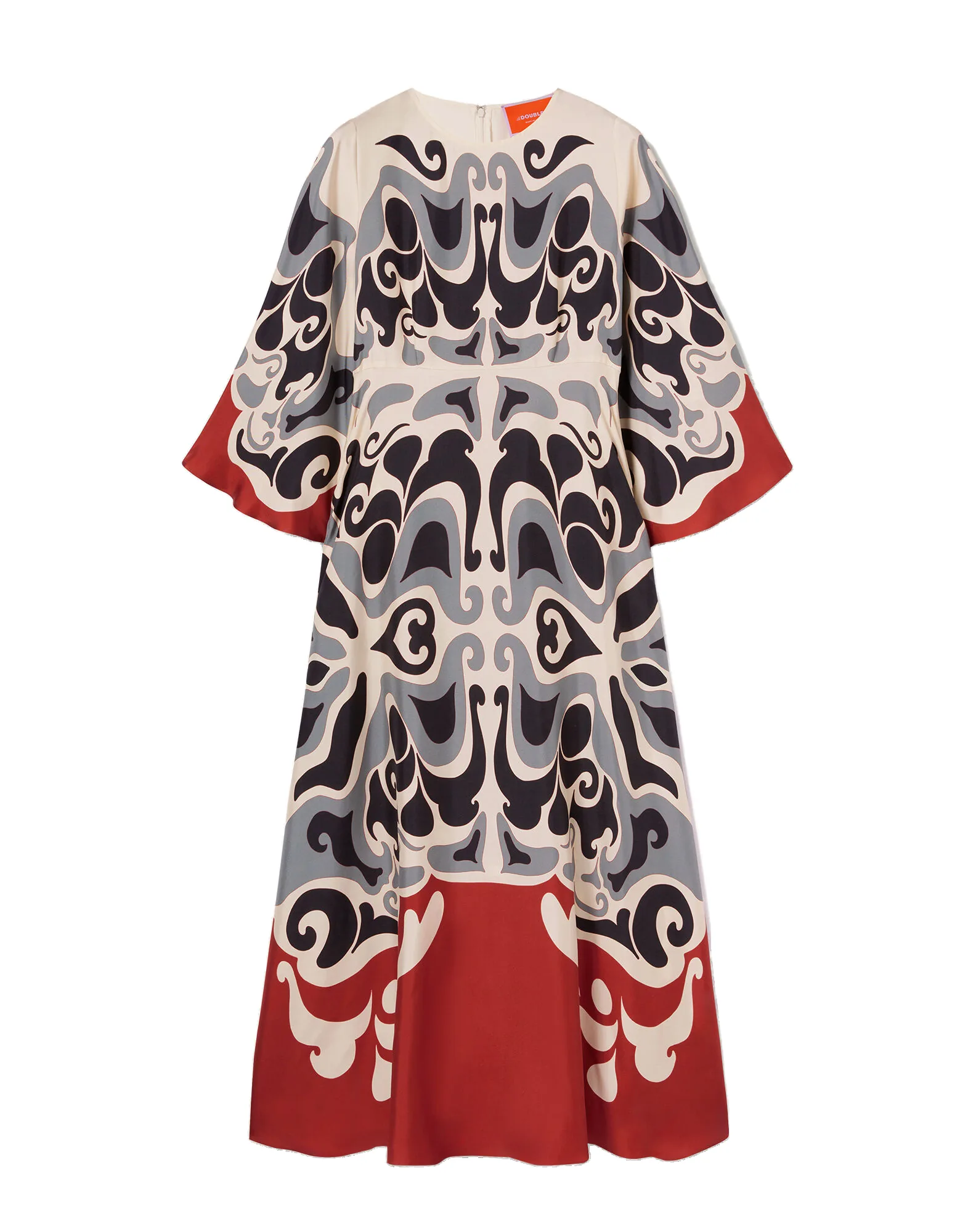 La DoubleJ Long Sorella Dress in Phoenix Placée Ivory - Dresses - Milanese Maximalist Fashion at Luxury Shoes La Double J Long Sorella Dress in Phoenix Placée Ivory
