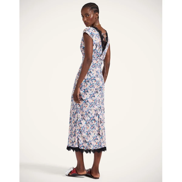 La Double J Luna Dress in Mini Tropicana Mauve, view 4