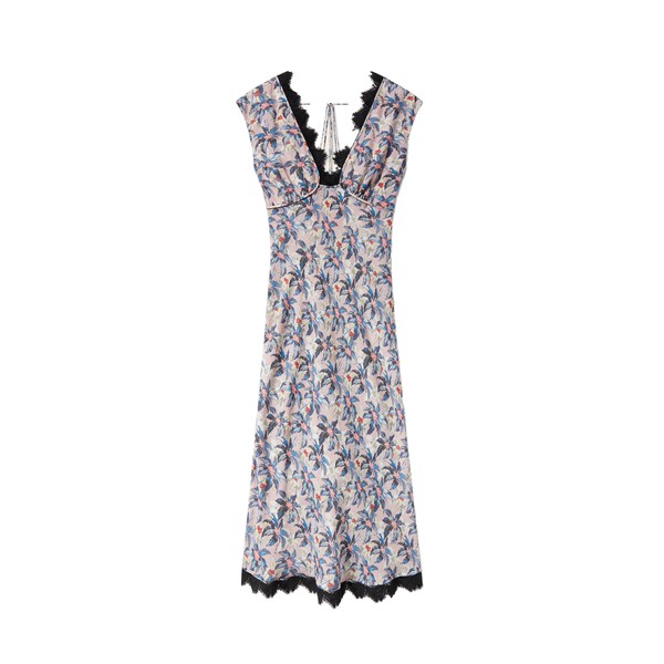 La Double J Luna Dress in Mini Tropicana Mauve