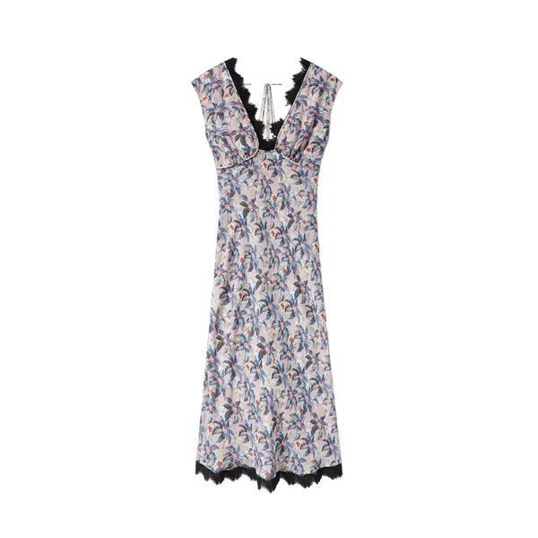 La Double J Luna Dress in Mini Tropicana Mauve