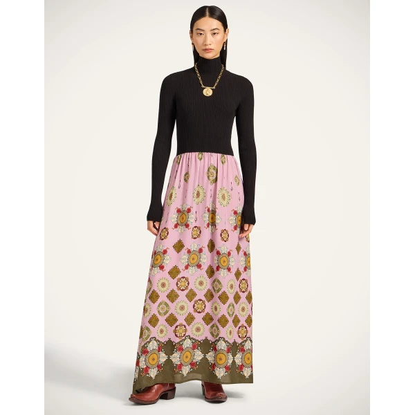 La Double J Lunaria Foulard Dress in Nucleus Black, view 2