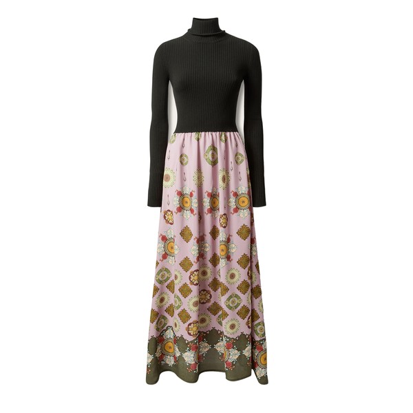 La Double J Lunaria Foulard Dress in Nucleus Black
