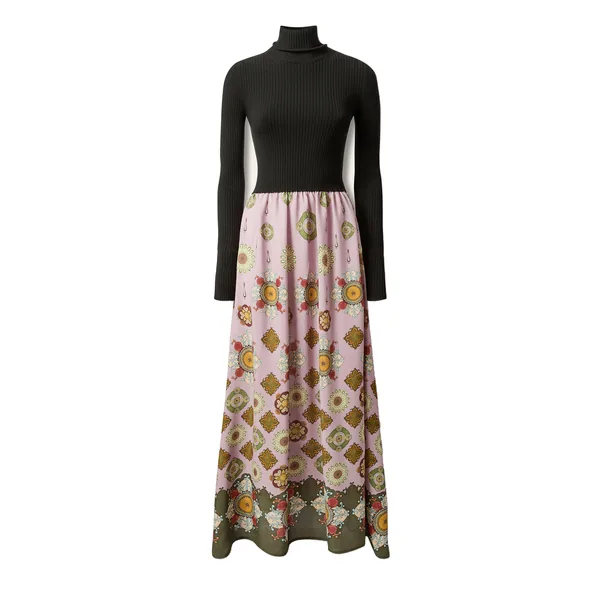 La Double J Lunaria Foulard Dress in Nucleus Black