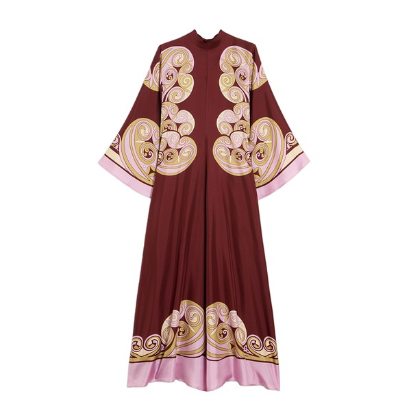 La Double J Magnifico Dress in Kells Swirl Placée Burgundy