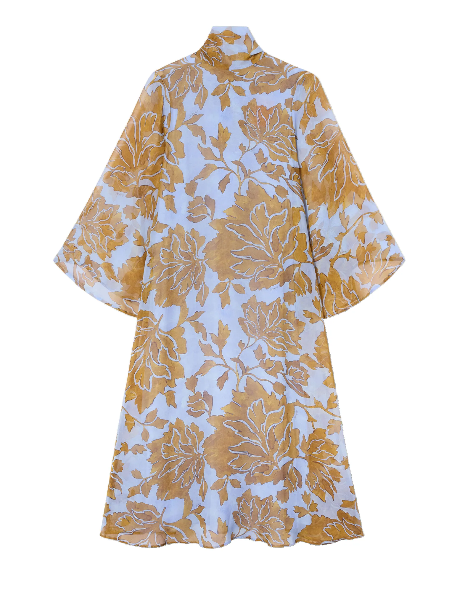 La DoubleJ Magnifico Midi Dress in Tangle Light Blue - Dresses - Milanese Maximalist Fashion at Luxury Shoes La Double J Magnifico Midi Dress in Tangle Light Blue