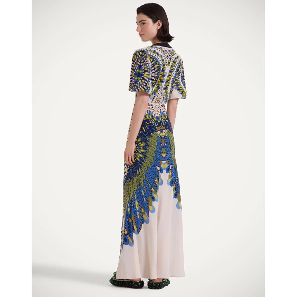 La Double J Marlene Dress in Chakra Placée Multicolor, view 3