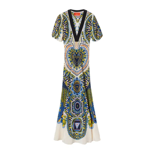 La Double J Marlene Dress in Chakra Placée Multicolor
