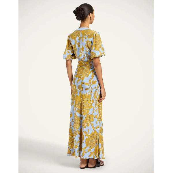 La Double J Marlene Dress in Tangle Light Blue, view 3