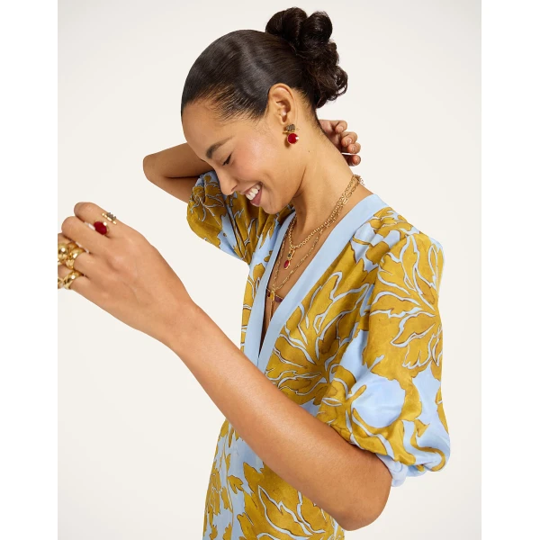La Double J Marlene Dress in Tangle Light Blue, view 5