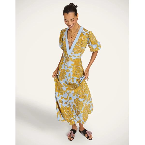 La Double J Marlene Dress in Tangle Light Blue, view 6