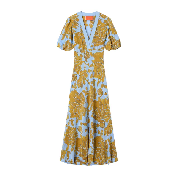 La Double J Marlene Dress in Tangle Light Blue