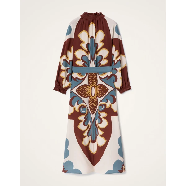 La Double J Midi Cerere Shirt Dress in Palazzo Placée Chocolate, view 5