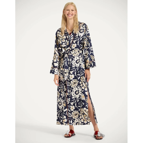 La Double J Midnight Dress in Selva Blue, view 4