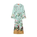 La Double J Midnight Dress in Zooflora Placée Light Blue
