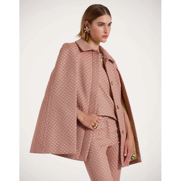 La Double J Milano Mini Cape in Tulip Pale Pink, view 2