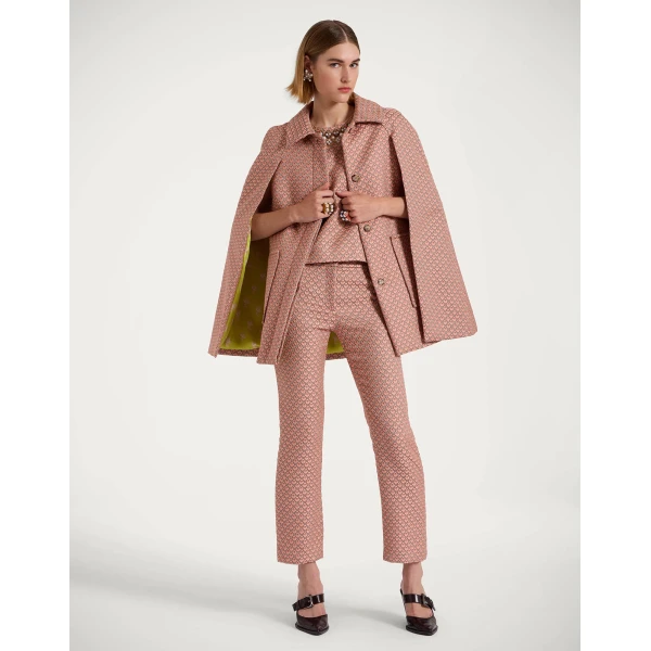 La Double J Milano Mini Cape in Tulip Pale Pink, view 4