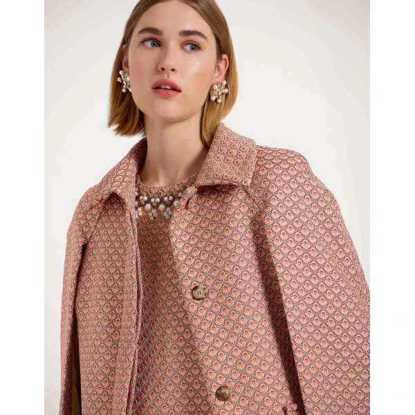 La Double J Milano Mini Cape in Tulip Pale Pink, view 5
