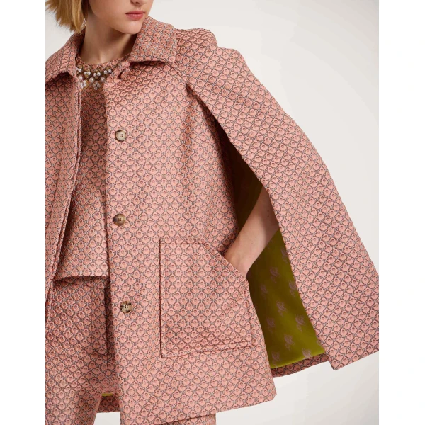 La Double J Milano Mini Cape in Tulip Pale Pink, view 6