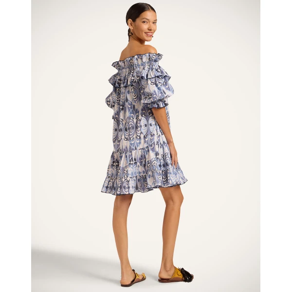 La Double J Mini Breakfast Dress in Cocoon Blue, view 3