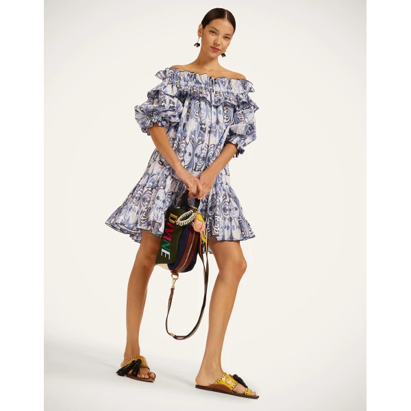 La Double J Mini Breakfast Dress in Cocoon Blue, view 4