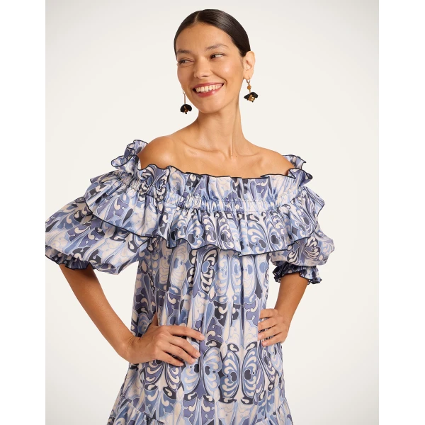 La Double J Mini Breakfast Dress in Cocoon Blue, view 5
