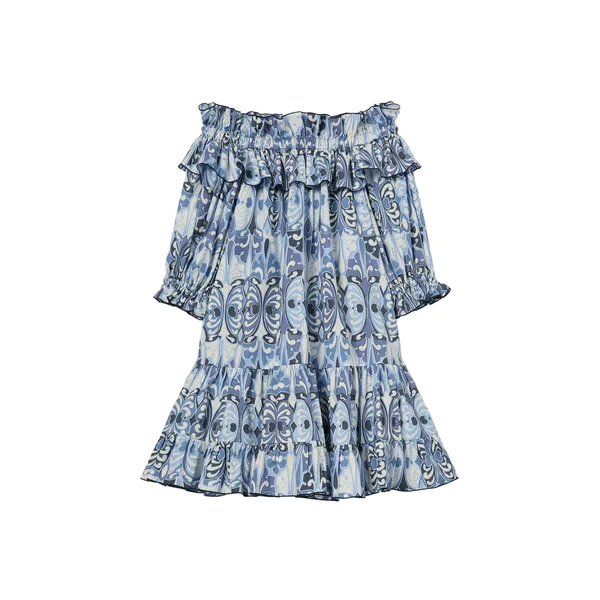La Double J Mini Breakfast Dress in Cocoon Blue