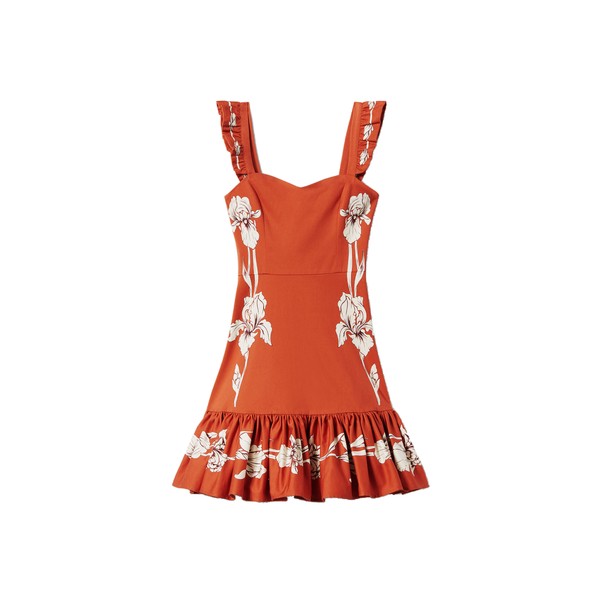 La Double J Mini Gingerbread Dress in Iris Placée Dark Orange