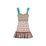 La Double J Mini Gingerbread Dress in Pagoda Placée Rust