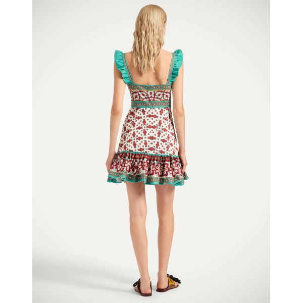 La Double J Mini Gingerbread Dress in Pagoda Placée Rust, view 3