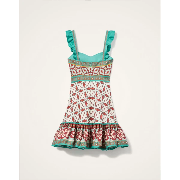 La Double J Mini Gingerbread Dress in Pagoda Placée Rust, view 6