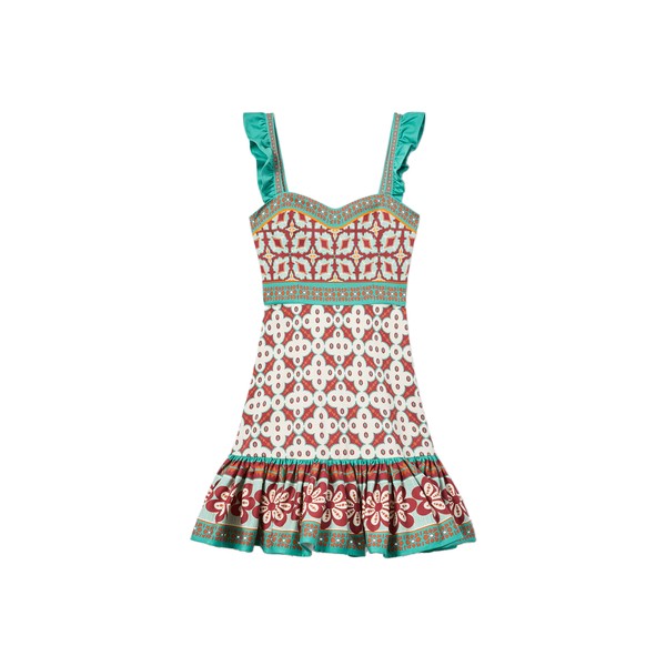 La Double J Mini Gingerbread Dress in Pagoda Placée Rust