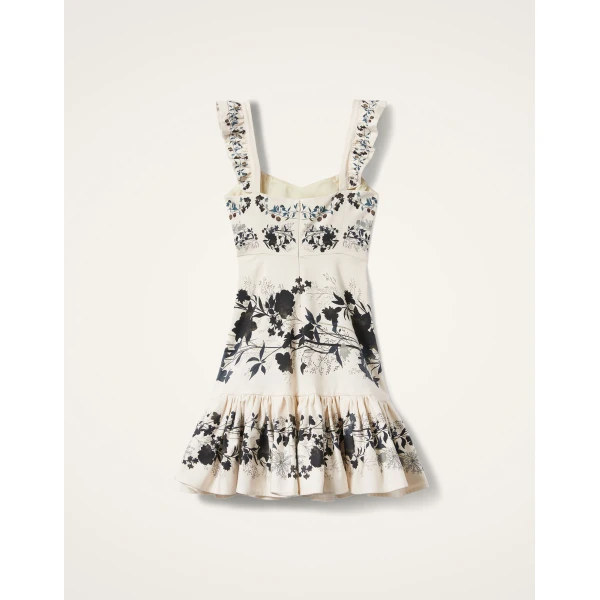 La Double J Mini Gingerbread Dress in Stilo Placée Ivory, view 5