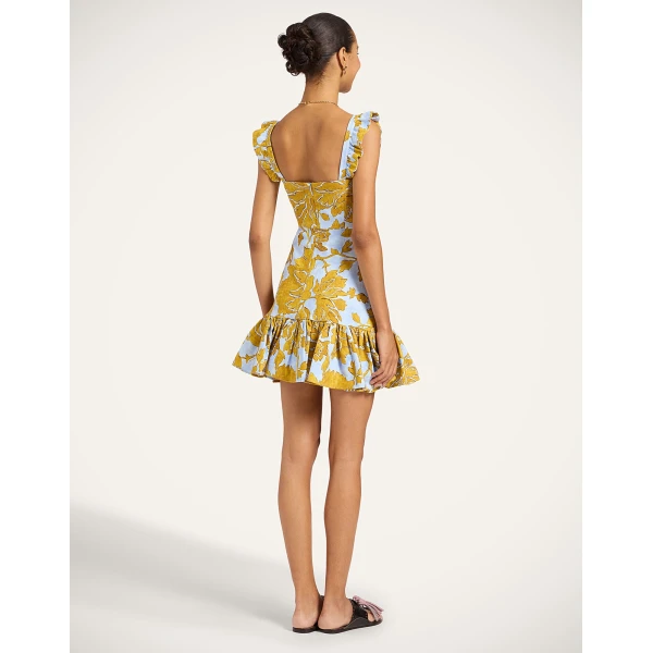 La Double J Mini Gingerbread Dress in Tangle Light Blue, view 3