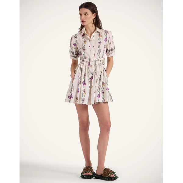 La Double J Mini Libertine Dress in Mini Iris Ivory, view 2