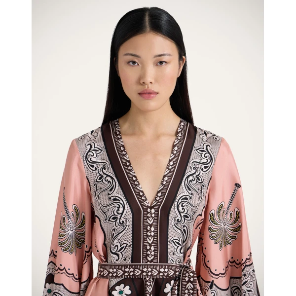 La Double J Mini Magnifico Dress in Mirage Placée Pink, view 4