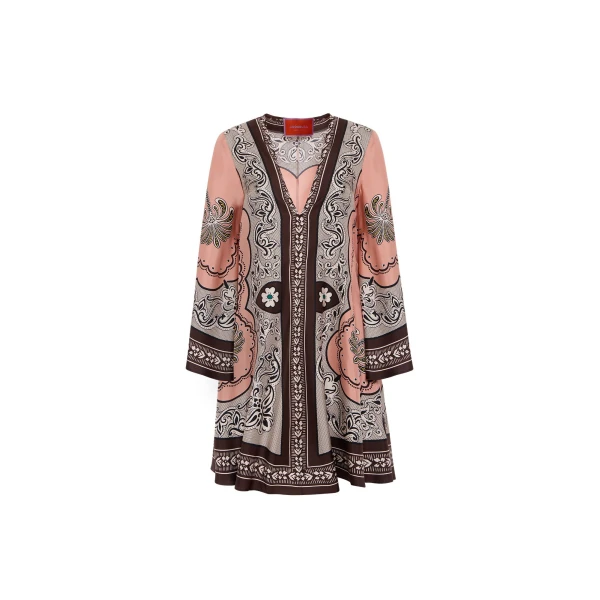 La Double J Mini Magnifico Dress in Mirage Placée Pink, view 6