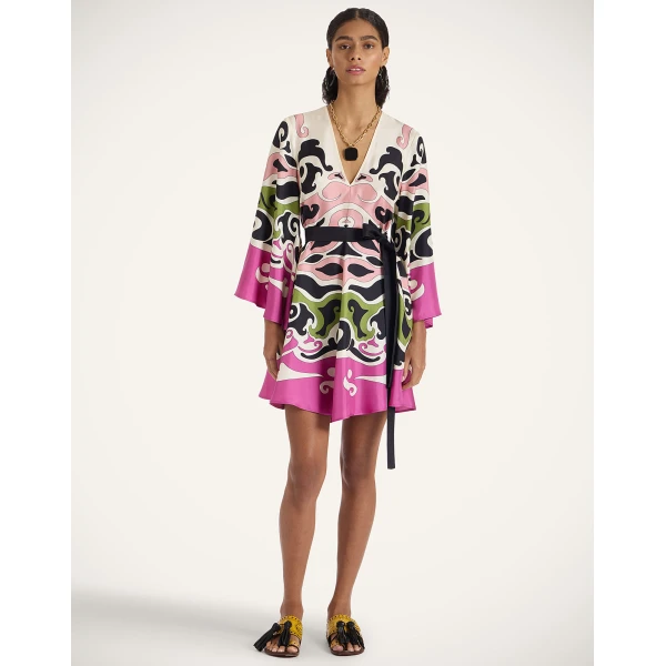 La Double J Mini Magnifico Dress in Phoenix Placée Pink, view 2