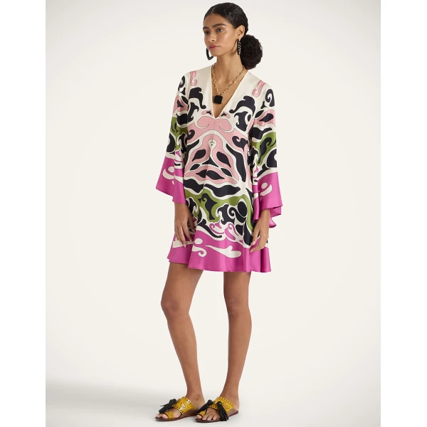 La Double J Mini Magnifico Dress in Phoenix Placée Pink, view 4