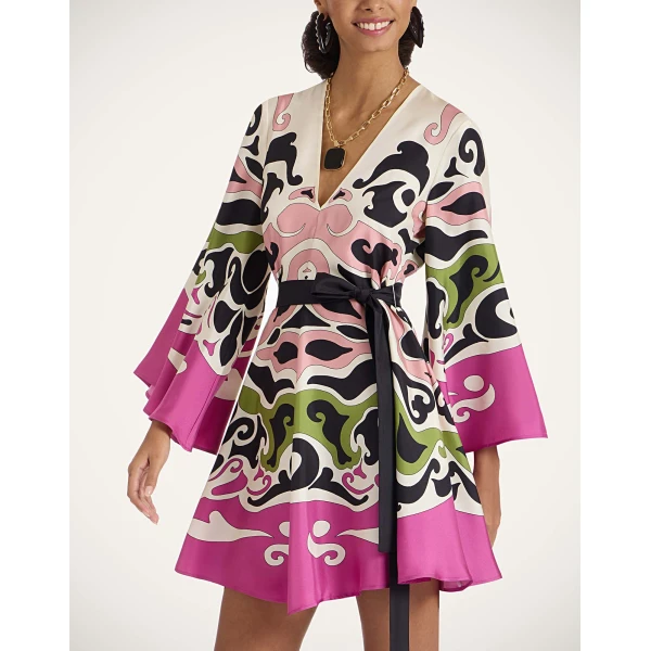 La Double J Mini Magnifico Dress in Phoenix Placée Pink, view 5