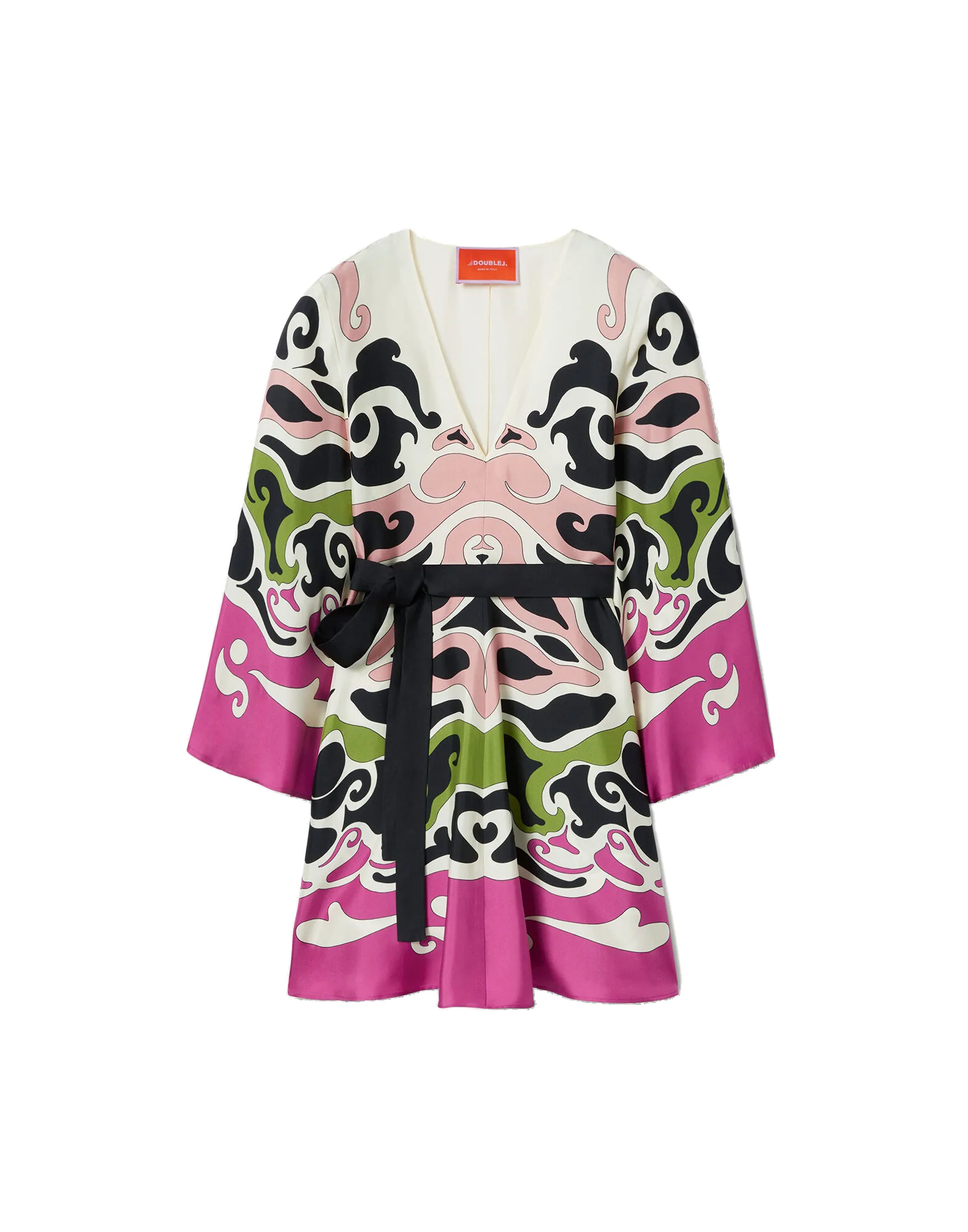 La DoubleJ Mini Magnifico Dress in Phoenix Placée Pink - Dresses - Milanese Maximalist Fashion at Luxury Shoes La Double J Mini Magnifico Dress in Phoenix Placée Pink