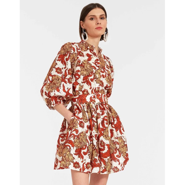 La Double J Mini Portofino Dress in Reef White, view 2