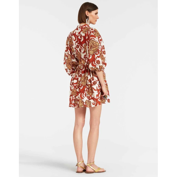 La Double J Mini Portofino Dress in Reef White, view 3