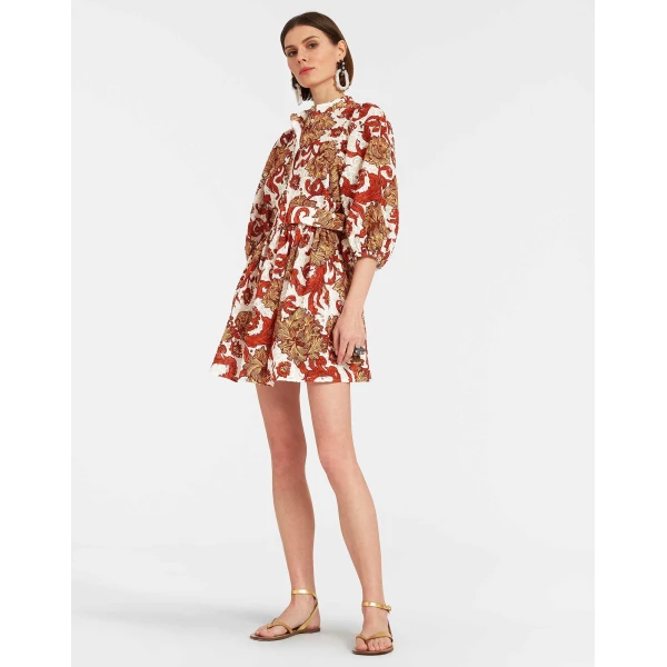 La Double J Mini Portofino Dress in Reef White, view 4